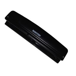 Bostitch 3 Hole Punch Black Metal Office Supplies Desktop‎ Stapler Puncher